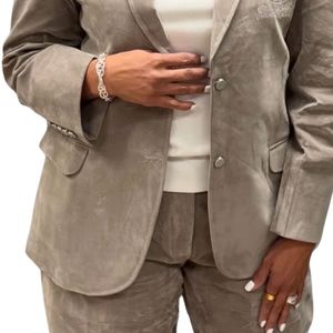 <b>Silver</b> Velvet Blazer Women Elegant Fashion <b>Jacket</b> Soft Texture Formal Suit Style Outerwear for Party Office and Special Events - Product Image 5