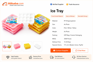 Ice Tray <b>9</b> Grids Food Grade Plastic Reusable Stackable BPA Free Safe for Freezer Use - Product Image 4
