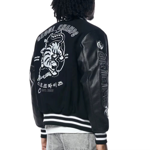 Custom varsity jacket OEM Chenille embroidery winter Undefined baseball jacket Fleece Men's Pilots Team Jacket - Product Image 4