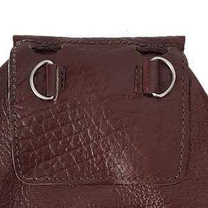 Pochette Sporran Traditionnelle Écossaise en Similicuir Marron Fait Main pour Kilt Masculin avec Sangle à Chaîne Réglable - Product Image 4