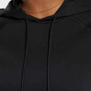 Sudadera Corta con Capucha para Mujer, Otoño, Ecológica, de Color Sólido, Tejido de Algodón, Manga Corta, Forrada, Marca FALCON ENTERPRISES - Product Image 4