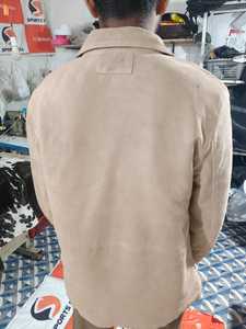 Professional <b>Men's</b> Beige Canvas Casual <b>Vests</b> Collarless Pullover Plus Size Summer Outer Wear 100% <b>Leather</b> Solid Color Front - Product Image 3