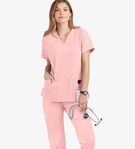 Ensemble de blouses médicales unisexe faciles à porter avec poches discrètes, résistant aux liquides, écologique, respirant, détection des aiguilles, délai de livraison d'échantillons de 7 jours, OEM - Product Image 1
