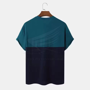 T-shirt à manches courtes pour homme, col rond, nouvelle collection été, design tendance, décontracté, 100% coton respirant, coupe classique, couleur personnalisable - Product Image 2