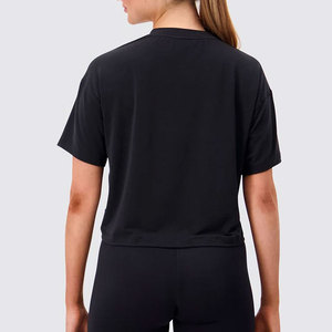 Haut de yoga d'extérieur pour femme, grande taille, léger, couleur unie, vêtement de fitness, t-shirt court de course athlétique - Product Image 5