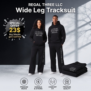 REGAL THREE LLC Wide Leg Tracksuit Men <b>Women</b> Hoodie Two Piece Set Polyester/Cotton Fleece Winter Flare <b>Sweatpants</b> Printed Unisex - Product Image 6