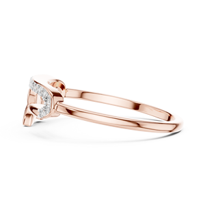 Ensemble de bagues pour femme en diamant de laboratoire abordable, or rose 18 carats plaqué rhodium, certifié, pour fiançailles, mariage, cadeaux et événements élégants - Product Image 3