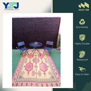 Thailand Made Wrinkle-Resistant Outdoor Carpets Rug Pattern Corrosion Resistant 100% Polypropylene Plastic Jacquard <b>Mat</b> - Product Image 5