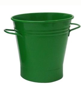 Maceta pequeña de metal rojo para plantas verdes y flores - Product Image 4