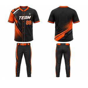 Uniforme de baseball en polyester respirant de qualité supérieure pour hommes, coupe confortable, tissu léger, service OEM, tenue d'entraînement et de match pour équipes - Product Image 1