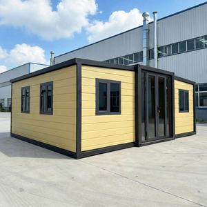 Nieuwste ontwerp dubbele vleugel uitklapbare containerhuis China opvouwbaar luxe moderne stijl uitklapbaar containerhuis voor <span class=keywords><strong>3</strong></span> slaapkamers - Product Image 1