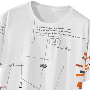T-shirt personnalisé imprimé par sublimation, motif formule scientifique, unisexe, décontracté, en polyester, haut d'été, OEM ODM, haute qualité imprimée - Product Image 6