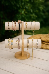 Wooden And Velvet Work Bangles <b>Bracelets</b> Organizer For Dressing Table Display Storage And Gifting Purpose Wholesale From India - Product Image 4