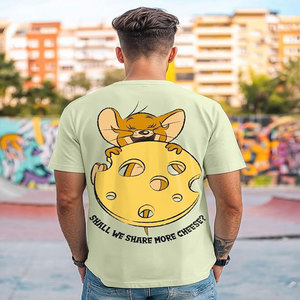 Camiseta Holgada Extra Grande HIC, con Hombros Descubiertos, 340g, Cuello Redondo, Camiseta Resistente con Estampado, Camiseta para Conducir - Product Image 2