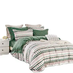 KOSMOS Factory High Quality Luxury Duvet Cover Bedding Set, 100% Cotton Queen/King Printed Sheet