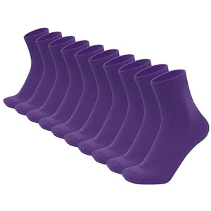 Paquete de 10 Calcetines Deportivos Morados |   Calcetines de algodón suave para uso diario |   Calcetines Casuales Cómodos |   Calcetines Lisos Unisex |   Conjunto de Calcetines al por Mayor - Product Image 2