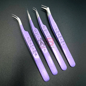 Ensemble de pinces à épiler professionnelles en acier inoxydable de haute qualité, 4 pièces, pinces à épiler précises pour extensions de cils - Product Image 3