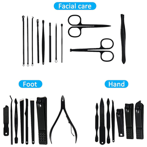 25 Pieces Infant Adult Professional Manicure Kits Stainless Steel Nail Cuticle Scissors Nipper Pusher 5 in 1 Single Spring Box - Product Image 2