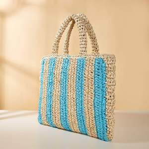 Refine your daily look with this classic Natural yarn bag designed with an artistic <b>top</b> edge and a patterned woven body today - Product Image 2