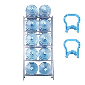 Portabottiglie Resistente a 5 Livelli, Doppia Fila per 10 Bottiglie, Supporto per Bottiglie da 5 Galloni per Uso in Cucina - Product Image 1