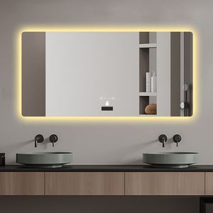 Specchio da Bagno LED Senza Cornice 48x32 Pollici, Retroilluminato, Dimmerabile a Tre Colori, Antiappannamento e Impermeabile, con Sensore Intelligente - Product Image 2