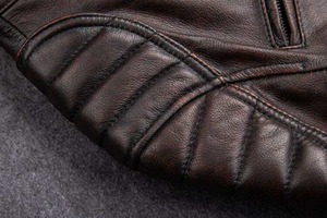 Design Your Own Coated Stand Collar Vintage Hooded <b>Leather</b> <b>Jackets</b> High Quality Men's <b>Long</b> Sleeve Varsity <b>Jacket</b> in Best Price - Product Image 4