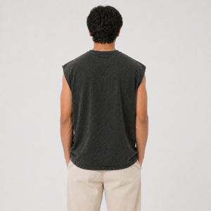 Débardeur Homme en Polyester et Coton 100% (180g) Personnalisable avec Logo – Sportif, Musculation, Fitness, Gym – Respirant, Écologique, Séchage Rapide – Vente en Gros - Product Image 5