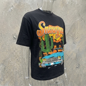 T-shirt à manches courtes pour homme Snowgrace, imprimé désert, coupe ample, col rond, jersey décontracté, 100% coton, design - Product Image 3