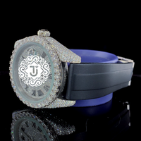 Montre mécanique de luxe à affichage analogique en moissanite VVS de fabrication indienne, mouvement ETA, bracelet en acier inoxydable de 20 mm, meilleur prix