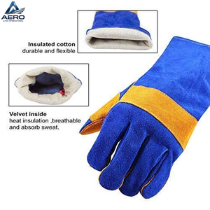 Nuevos Guantes de Soldadura de Cuero Resistentes al Calor de 14 Pulgadas, Personalizados, Más Vendidos, Resistentes al Calor, de Seguridad, de Alta Resistencia - Product Image 4