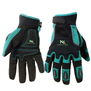 Gants de travail de sécurité haute visibilité pour hommes, noirs et verts, en polyester, certifiés CE, résistants à l'abrasion, détection des aiguilles - Product Image 3