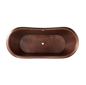 Affordable High End Copper Freestanding Bathtub Plain Luxurious Copper Bathtub Handicrafts Copper Bathtub Bulk Wholesaler - Product Image 2