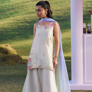 Vestidos Salwar de Seda Pakistaní para Mujer - Corte Holgado, Secado Rápido, para Bodas y Fiestas - Product Image 1