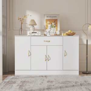 Mobile Buffet Moderno per Cucina e Bar con 1 Cassetto e 4 Ante, Grande Armadio di Stoccaggio per Cucina e Bar - Product Image 2