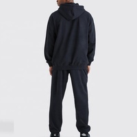 Ensemble survêtement homme personnalisé en coton respirant, coupe oversize, avec sweat à capuche et pantalon, style streetwear décontracté, épaules tombantes, pour l'hiver