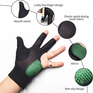 Guantes de Billar Personalizados al Por Mayor, Nuevo Estilo, Mejor Calidad, Color Sólido, 3 Dedos, Cómodos y Flexibles - Product Image 6