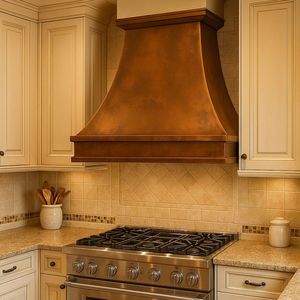 Campana Extractora de Cobre Sofisticada, Cubierta de Ventilación Premium, Hecha a Mano, Decorativa para Cocina, Acabado Artesanal en Metal de Cobre - Product Image 3