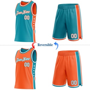 Conjunto de Camiseta y Pantalones Cortos de Baloncesto de Grado Campeón, Nombre y Número del Jugador Personalizables, Tejido de Malla Transpirable, Camiseta de Baloncesto Reversible - Product Image 4