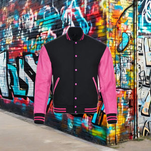 แจ็กเก็ตเบสบอลสำหรับผู้ชายเสื้อแจ็คเก็ตนักเรียนกันลมมีแขนเสื้อหนังขนสัตว์บางๆดีไซน์ใหม่ล่าสุดงานตามสั่ง - Product Image 2