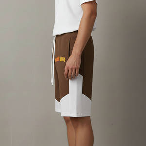 Men's Brown White Solid Sustainable Breathable Quick Dry Board <b>Shorts</b> with Patchwork Front Logo Elastic Waist Casual Sport - Product Image 5