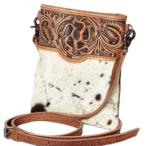 Sac à bandoulière en cuir de vachette de qualité supérieure Sac de cow-girl de style occidental avec outillage floral Fabricant Fournisseur - Product Image 3