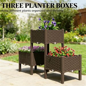 Fioriere Rialzate e Contenitori in Plastica per Fiori, Vasi Resistenti per Giardini Esterni - Product Image 4