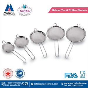Ensemble de 5 passoires en acier inoxydable à mailles fines avec supports métalliques écologiques Accessoires de cuisine - Product Image 2