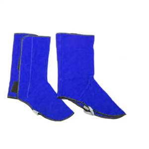 Protège-chaussures de soudage premium en cuir de vachette pleine fleur, résistant à la chaleur et à l'abrasion, protège-guêtres de soudage en cuir - Product Image 2