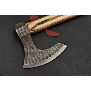 Burraq 19" Custom Handmade Carbon Steel Rosewood Handle Tomahawk Splitting <b>Axe</b> Heavy Duty Industrial DIY Outdoor <b>Camping</b> Hunting - Product Image 3