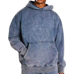 Sudaderas con Capucha de Algodón 100% Fabricadas en Pakistán, Lavado Ácido, Ropa Casual, Logotipo Personalizado, Forro Polar Impermeable - Product Image 3