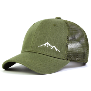 Unisex Minimalist Mountain Embroidery Baseball Net Caps Spring and Summer Outdoor Adjustable Casual Hats <b>Sunscreen</b> Hat - Product Image 3