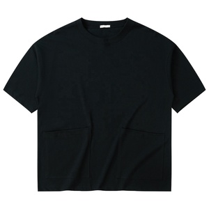 Wholesale Good Quality 230grams Round Neck Cotton T-<b>shirts</b> Drop-shoulder Loose Style Oversized T-<b>shirts</b> With Pockets - Product Image 3