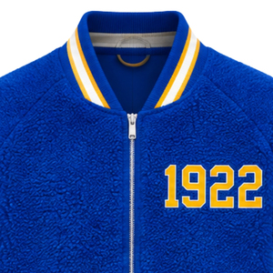 เสื้อแจ็คเก็ตบอมเบอร์เชอร์ปา Sigma Gamma Rho แบบสั่งทำพิเศษสำหรับผู้หญิง เสื้อโค้ทขนแกะแบบสองด้าน อุ่นสบาย แฟชั่นฤดูหนาวสำหรับชมรมนักศึกษากรีก - Product Image 3