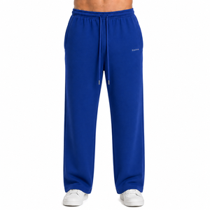 Premium Custom Heavy GSM Sport Straight <b>Open</b> <b>Hem</b> Puff Print Baggy Relaxed Loose Logo <b>Open</b> Bottom Sweatpants Mens <b>Jogger</b> - Product Image 5